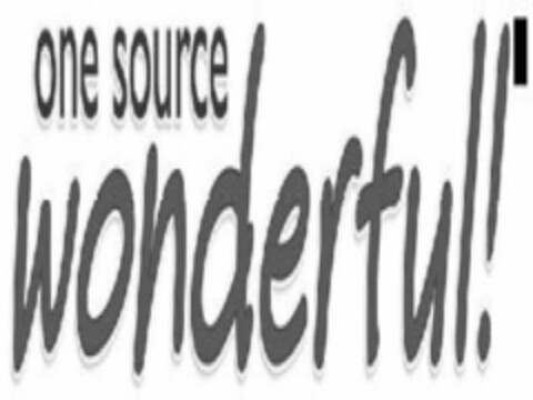 ONE SOURCE WONDERFUL! Logo (USPTO, 21.08.2010)