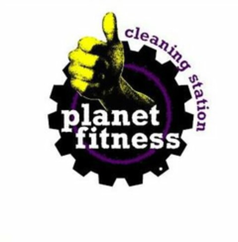 PLANET FITNESS CLEANING STATION Logo (USPTO, 12.10.2010)