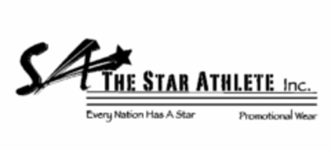 SA THE STAR ATHLETE INC. EVERY NATION HAS A STAR PROMOTIONAL WEAR Logo (USPTO, 02.11.2010)