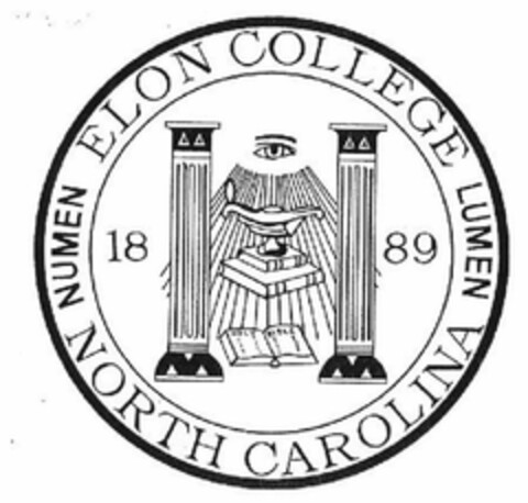 ELON COLLEGE LUMEN NORTH CAROLINA NUMEN 1889 Logo (USPTO, 11/17/2011)