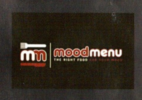 M M MOODMENU THE RIGHT FOOD FOR YOUR MOOD Logo (USPTO, 06/07/2012)