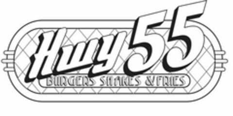 HWY 55 BURGERS SHAKES & FRIES Logo (USPTO, 06/28/2012)