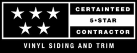 CERTAINTEED 5 · STAR CONTRACTOR VINYL SIDING AND TRIM Logo (USPTO, 09.07.2012)