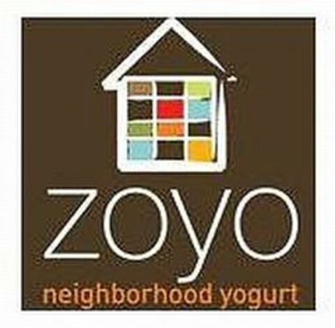 ZOYO NEIGHBORHOOD YOGURT Logo (USPTO, 08/15/2013)