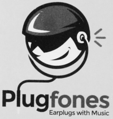 PLUGFONES EARPLUGS WITH MUSIC Logo (USPTO, 10.03.2015)