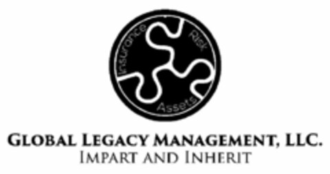 INSURANCE RISK ASSETS GLOBAL LEGACY MANAGEMENT, LLC. IMPART AND INHERIT Logo (USPTO, 07.08.2015)