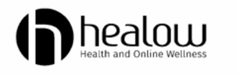 H HEALOW HEALTH AND ONLINE WELLNESS Logo (USPTO, 05.07.2016)