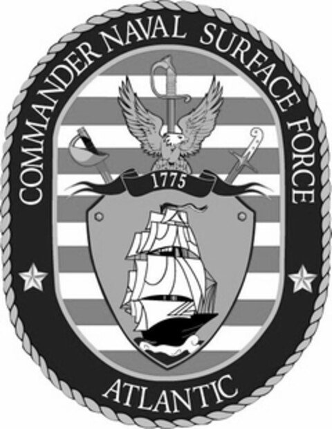 COMMANDER NAVAL SURFACE FORCE ATLANTIC 1775 Logo (USPTO, 19.07.2016)