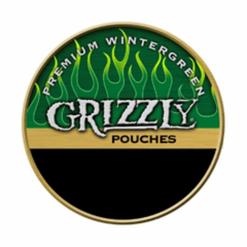 PREMIUM WINTERGREEN GRIZZLY POUCHES Logo (USPTO, 16.02.2017)