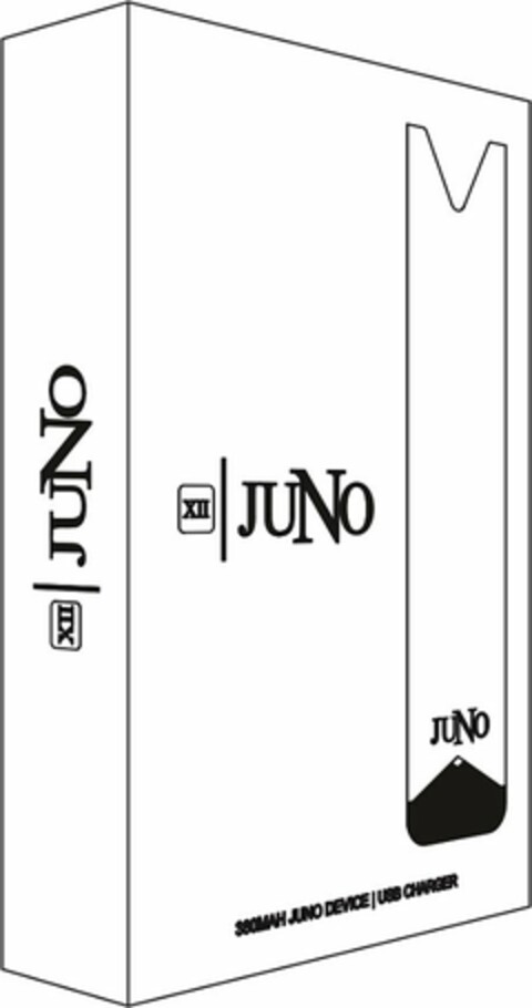 XII JUNO 380MAH JUNO DEVICE USB CHARGER Logo (USPTO, 08/24/2018)