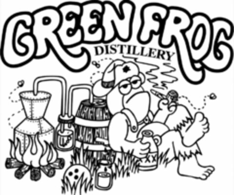 GREEN FROG DISTILLERY Logo (USPTO, 14.06.2019)