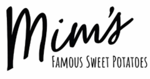 MIM'S FAMOUS SWEET POTATOES Logo (USPTO, 08/20/2020)