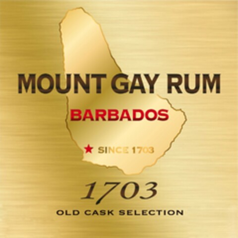 MOUNT GAY RUM BARBADOS SINCE 1703 OLD CASK SELECTION Logo (USPTO, 10.02.2009)