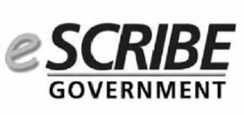 ESCRIBE GOVERNMENT Logo (USPTO, 22.09.2009)