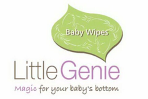 BABY WIPES LITTLE GENIE MAGIC FOR YOUR BABY'S BOTTOM Logo (USPTO, 23.06.2010)