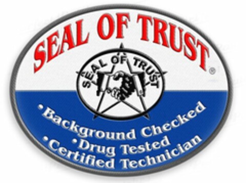 SEAL OF TRUST BACKGROUND CHECKED DRUG TESTED CERTIFIED TECHNICIAN Logo (USPTO, 12.06.2011)