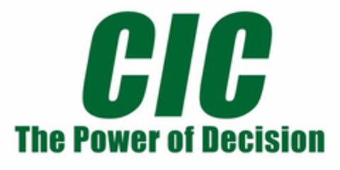 CIC THE POWER OF DECISION Logo (USPTO, 04.10.2011)
