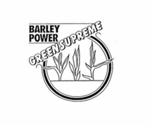 BARLEY POWER GREEN SUPREME Logo (USPTO, 12/22/2011)