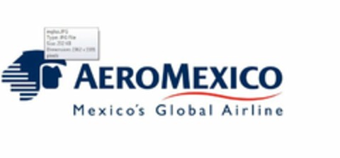 AEROMEXICO MEXICO'S GLOBAL AIRLINE Logo (USPTO, 02.03.2012)