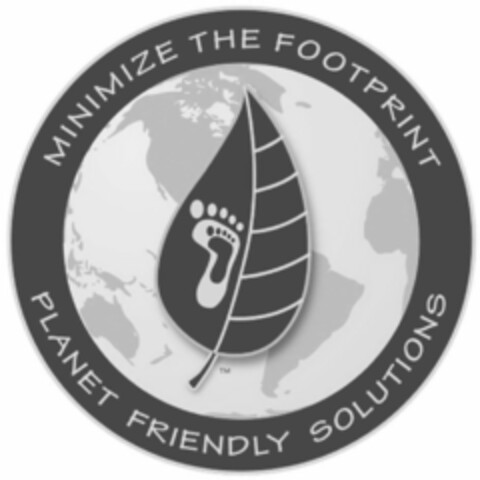 MINIMIZE THE FOOTPRINT PLANET FRIENDLY SOLUTIONS Logo (USPTO, 29.06.2012)