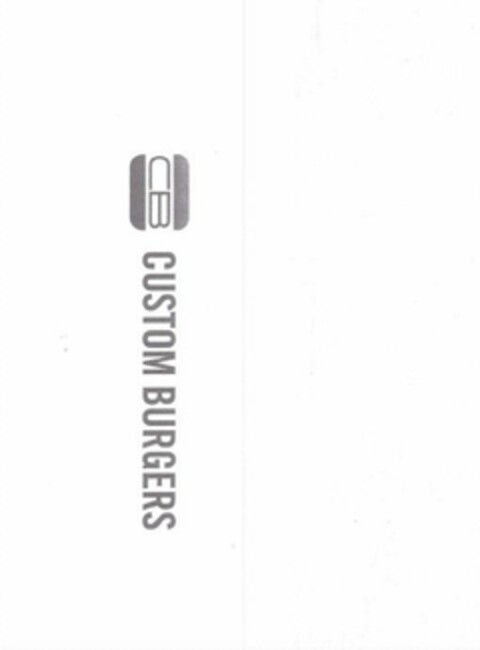 CB CUSTOM BURGERS Logo (USPTO, 03.07.2013)