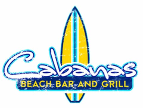 CABANAS BEACH BAR AND GRILL Logo (USPTO, 10/25/2013)