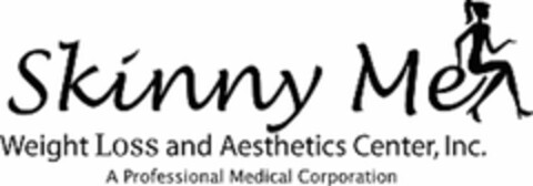 SKINNY ME WEIGHT LOSS AND AESTHETICS CENTER, INC. A PROFESSIONAL MEDICAL CORPORATION Logo (USPTO, 06/18/2014)