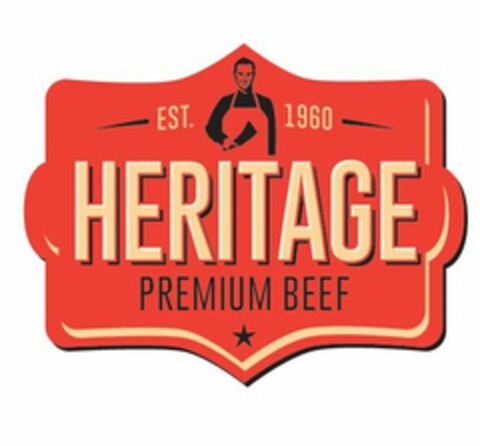 EST. 1960 HERITAGE PREMIUM BEEF Logo (USPTO, 08/18/2015)