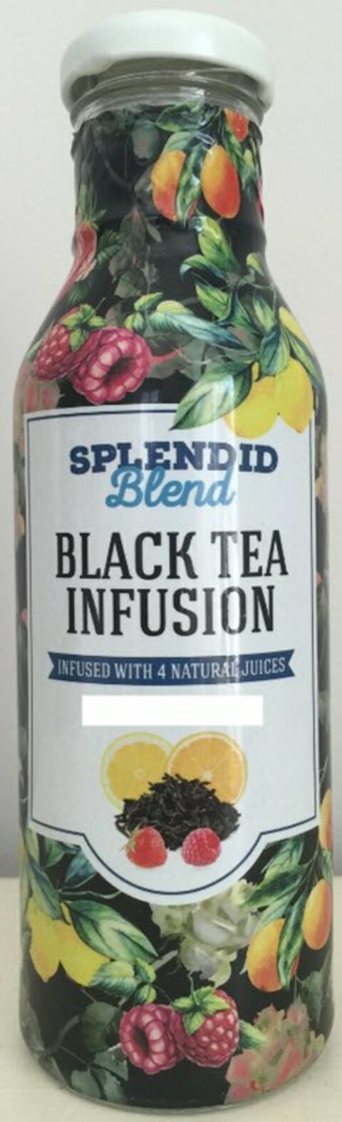 SPLENDID BLEND BLACK TEA INFUSION INFUSED WITH 4 NATURAL JUICES Logo (USPTO, 30.03.2016)