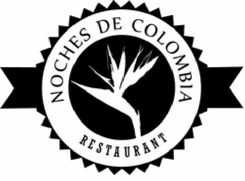 NOCHES DE COLOMBIA RESTAURANT Logo (USPTO, 09/15/2016)