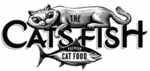 THE CAT'S FISH PREMIUM CAT FOOD Logo (USPTO, 10/03/2016)