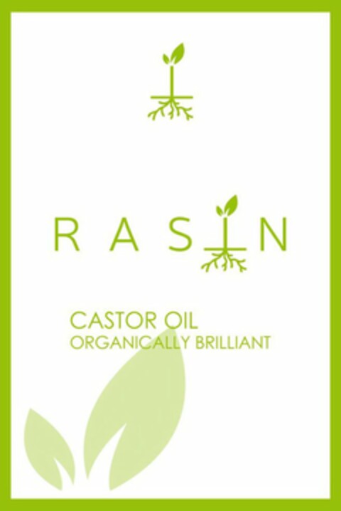 RASIN CASTOR OIL ORGANICALLY BRILLIANT Logo (USPTO, 01/05/2017)