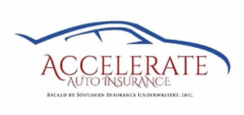 ACCELERATE AUTO INSURANCE BACKED BY SOUTHERN INSURANCE UNDERWRITERS, INC. Logo (USPTO, 09/28/2017)