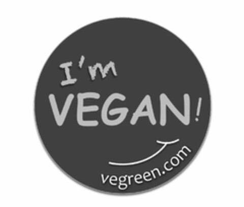 I'M VEGAN! VEGREEN.COM Logo (USPTO, 23.07.2019)