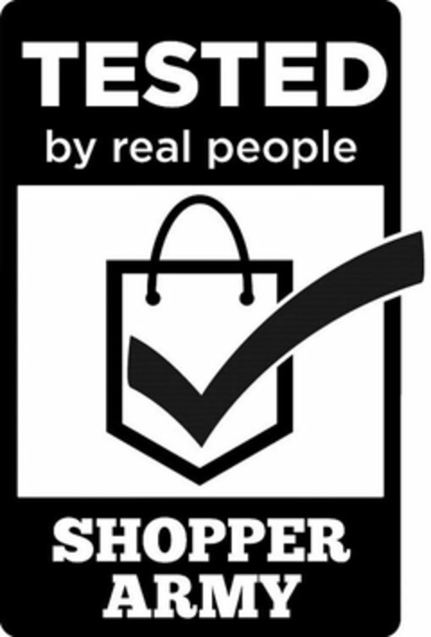 TESTED BY REAL PEOPLE SHOPPER ARMY Logo (USPTO, 19.08.2020)
