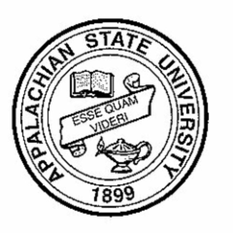 APPALACHIAN STATE UNIVERSITY 1899 ESSE QUAM VIDERI Logo (USPTO, 16.07.2009)