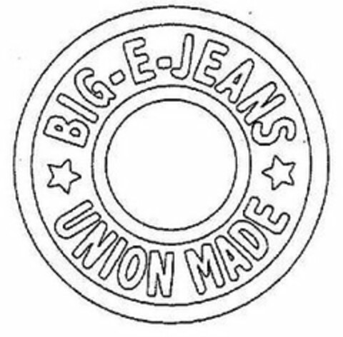 BIG-E-JEANS UNION MADE Logo (USPTO, 05/13/2011)