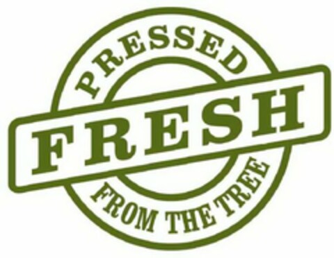 PRESSED FRESH FROM THE TREE Logo (USPTO, 30.01.2014)