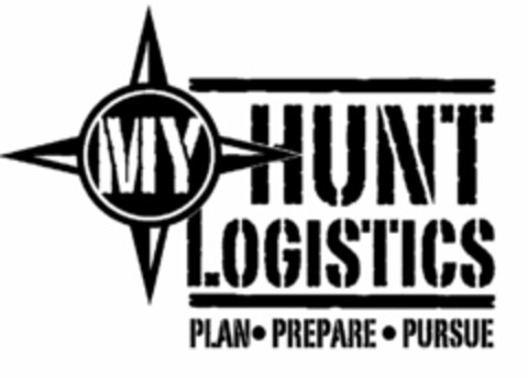 MY HUNT LOGISTICS PLAN · PREPARE · PURSUE Logo (USPTO, 03/17/2015)