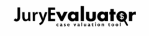 JURYEVALUATOR CASE VALUATION TOOL Logo (USPTO, 08.05.2015)