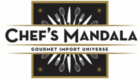 CHEF'S MANDALA GOURMET IMPORT UNIVERSE Logo (USPTO, 05/18/2015)