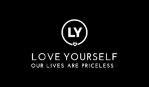 LY LOVE YOURSELF OUR LIVES ARE PRICELESS Logo (USPTO, 28.09.2015)