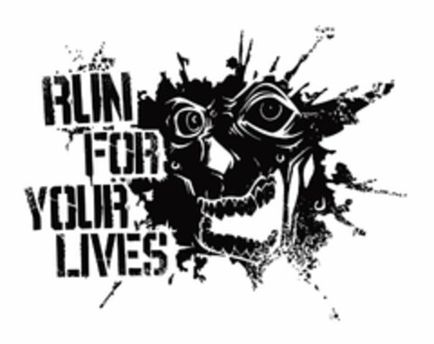 RUN FOR YOUR LIVES Logo (USPTO, 04/12/2016)