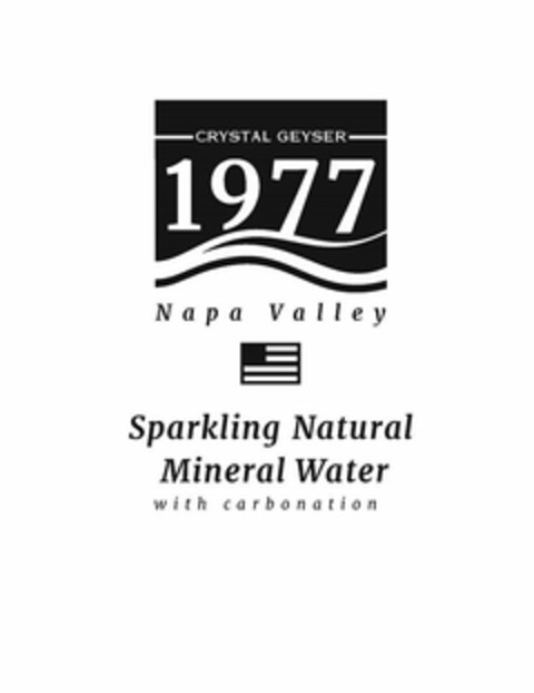 CRYSTAL GEYSER 1977 NAPA VALLEY SPARKLING NATURAL MINERAL WATER WITH CARBONATION Logo (USPTO, 03.05.2019)