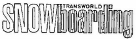 TRANSWORLD SNOWBOARDING Logo (USPTO, 12.06.2019)