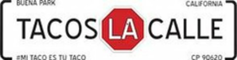 TACOS LA CALLE Logo (USPTO, 12.01.2020)