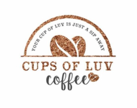 CUPS OF LUV COFFEE YOUR CUP OF LUV IS JUST A SIP AWAY Logo (USPTO, 19.05.2020)