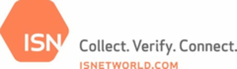 ISN COLLECT. VERIFY. CONNECT. ISNETWORLD.COM Logo (USPTO, 02.04.2009)