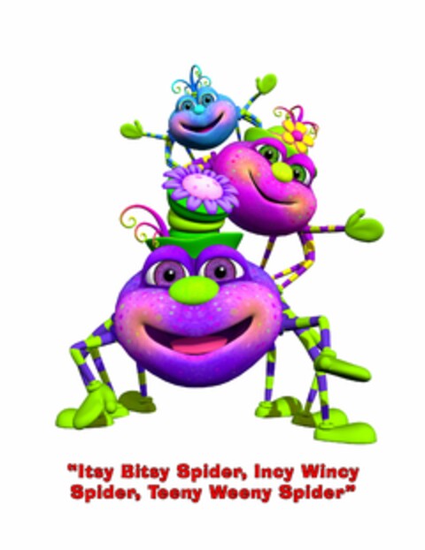 "ITSY BITSY SPIDER, INCY WINCY SPIDER, TEENY WEENY SPIDER" Logo (USPTO, 19.06.2012)