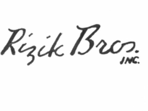 RIZIK BROS. INC. Logo (USPTO, 09/14/2012)